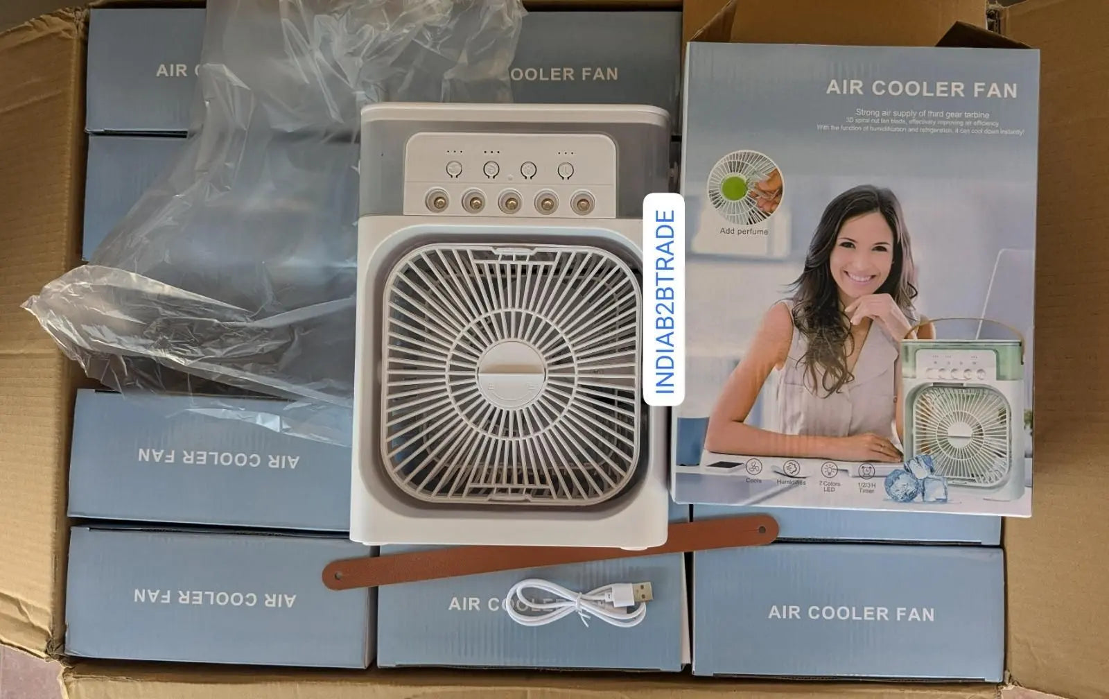 AIR COOLER FAN, Portable 3-in-1 Mini Cooler With LED Light ElectoHub