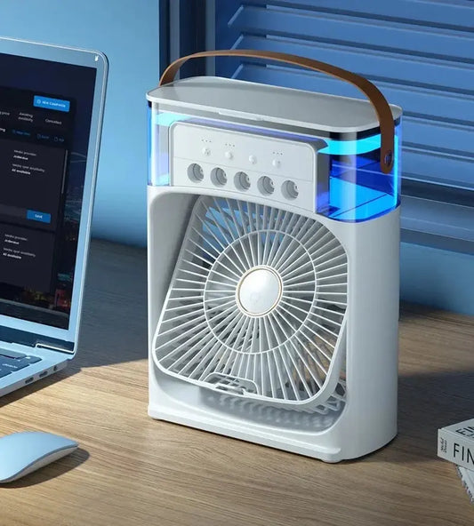 AIR COOLER FAN, Portable 3-in-1 Mini Cooler With LED Light ElectoHub